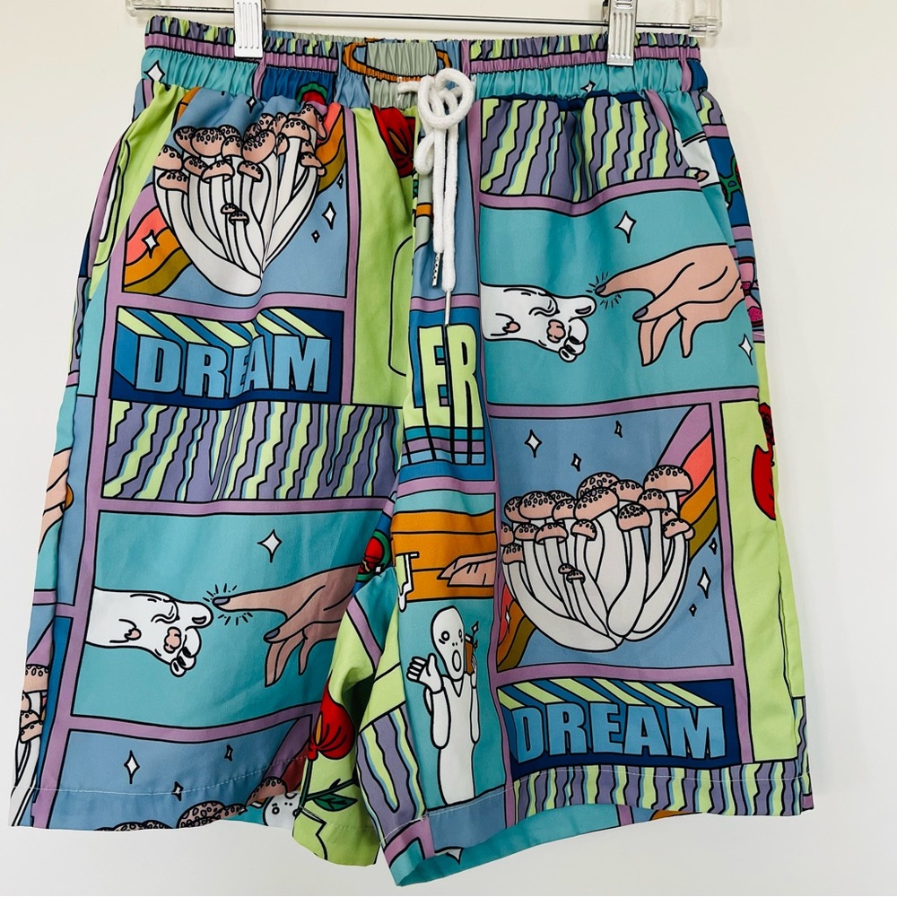 Romwe Striped Shorts with Vibrant Colors